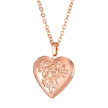 Load image into Gallery viewer, Vintage Rose Heart Pendant