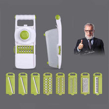 Load image into Gallery viewer, Multifunctional Mandoline Slicer Vegetable Cutter With 8 Pieces Stainless Steel Blade Potato Peeler Carrot Grater Kitchen Tool