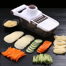 Load image into Gallery viewer, Multifunctional Mandoline Slicer Vegetable Cutter With 8 Pieces Stainless Steel Blade Potato Peeler Carrot Grater Kitchen Tool