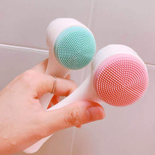 Load image into Gallery viewer, Double Side Silicone Facial Cleanser Wash Brush Soft Mild Fiber Face Cleaning Portable Size Face Massage Washing Skin Care Tool
