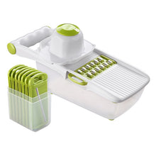 Load image into Gallery viewer, Multifunctional Mandoline Slicer Vegetable Cutter With 8 Pieces Stainless Steel Blade Potato Peeler Carrot Grater Kitchen Tool
