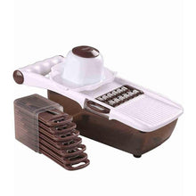 Load image into Gallery viewer, Multifunctional Mandoline Slicer Vegetable Cutter With 8 Pieces Stainless Steel Blade Potato Peeler Carrot Grater Kitchen Tool
